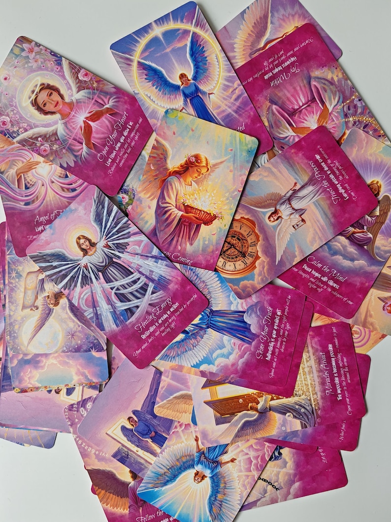Oil Painting Angel Oracle Cards, 44 Card Spiritual Guidance Deck, Matte ...