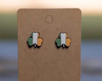 Shamrock Stud Earrings SVG | Laser Cut File | Glowforge xTool Cricut Wecreat