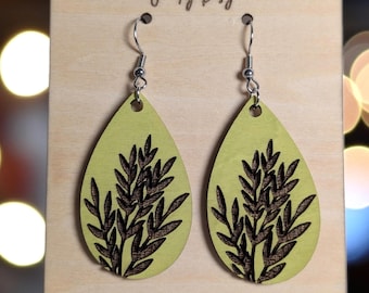 Botanical Leaf Earring SVG – xTool WeCreat Glowforge Laser File