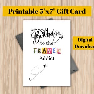 Reisesüchtiger Geschenkkarte, bester Freund Reisen, Geburtstagsgeschenkkarte, alles Gute zum Geburtstag, Feierkarte, 30.Geburtstagskarte, Geldhalter