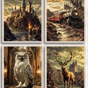 Wizards Poster Wall Art, Wizard School, Wizard Room, Magic, Wizard Castle, Wall Decor, Printable, Digital Download