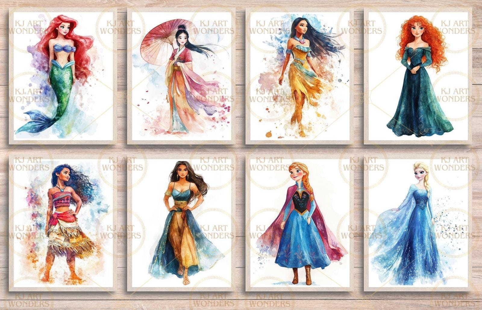 Princess Prints, Frozen, Nursery Decor, Fairy Tale, Kids Room, Baby Girl, Wall Art, Wall Decor, Digital Download