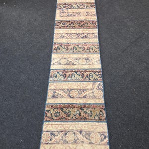 Tapete corredor vintage turco em lã, tecido à mão, para entrada ou corredor, 60 x 270 cm (2 x 9 pés).