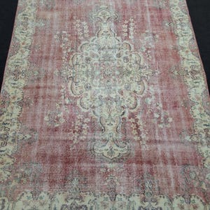 Vintage Turkish carpet - 7x10 FT Rug - Turkish Area Rug - Handmade wool carpet - Livingroom Rug - Oushak Rug - Home Decor Rug 7x10 feet