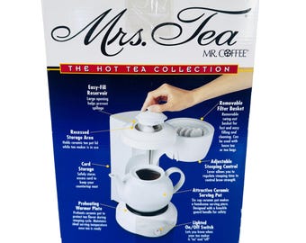 MRS. Tea By Mr. Coffee Hot Tea Maker Model HTM1GP Gift Set NOS *NEW-Open Box*
