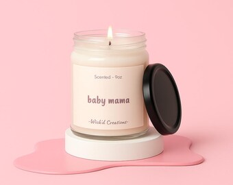 baby mama candle gift new mom gift pregnancy gift expecting mom candle baby shower gift scented candle wick candle aesthetic gift for her