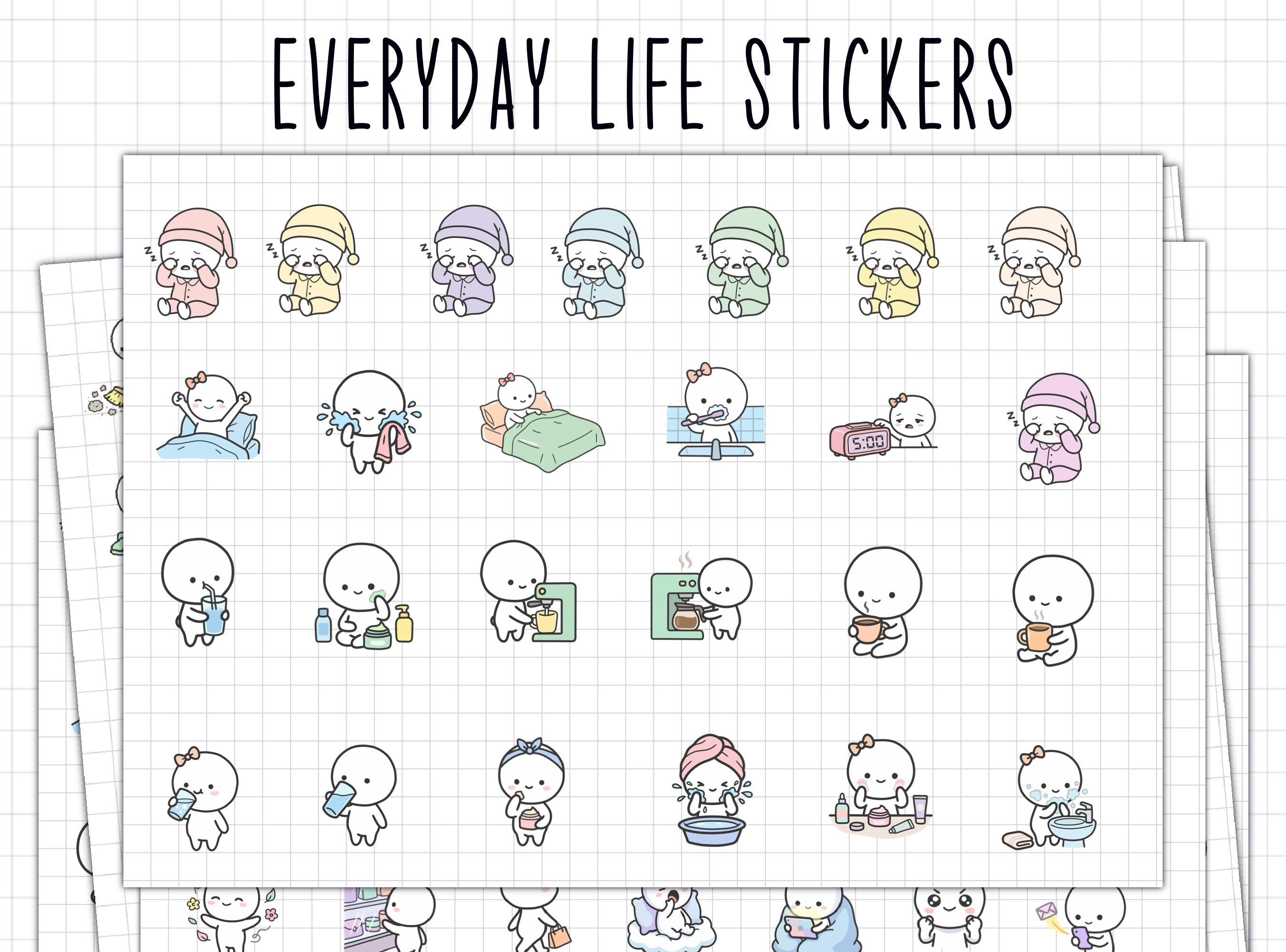 Everyday Life Daily Routine Stickers | Digital Planner Stickers ...