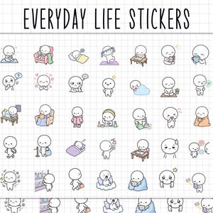 Everyday Life Daily Routine Stickers | Digital Planner Stickers ...
