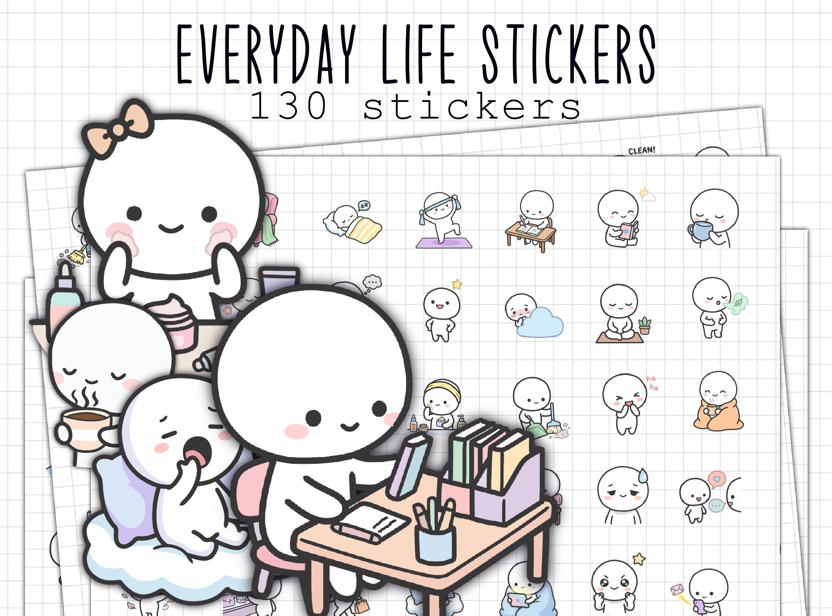 Everyday Life Daily Routine Stickers | Digital Planner Stickers ...
