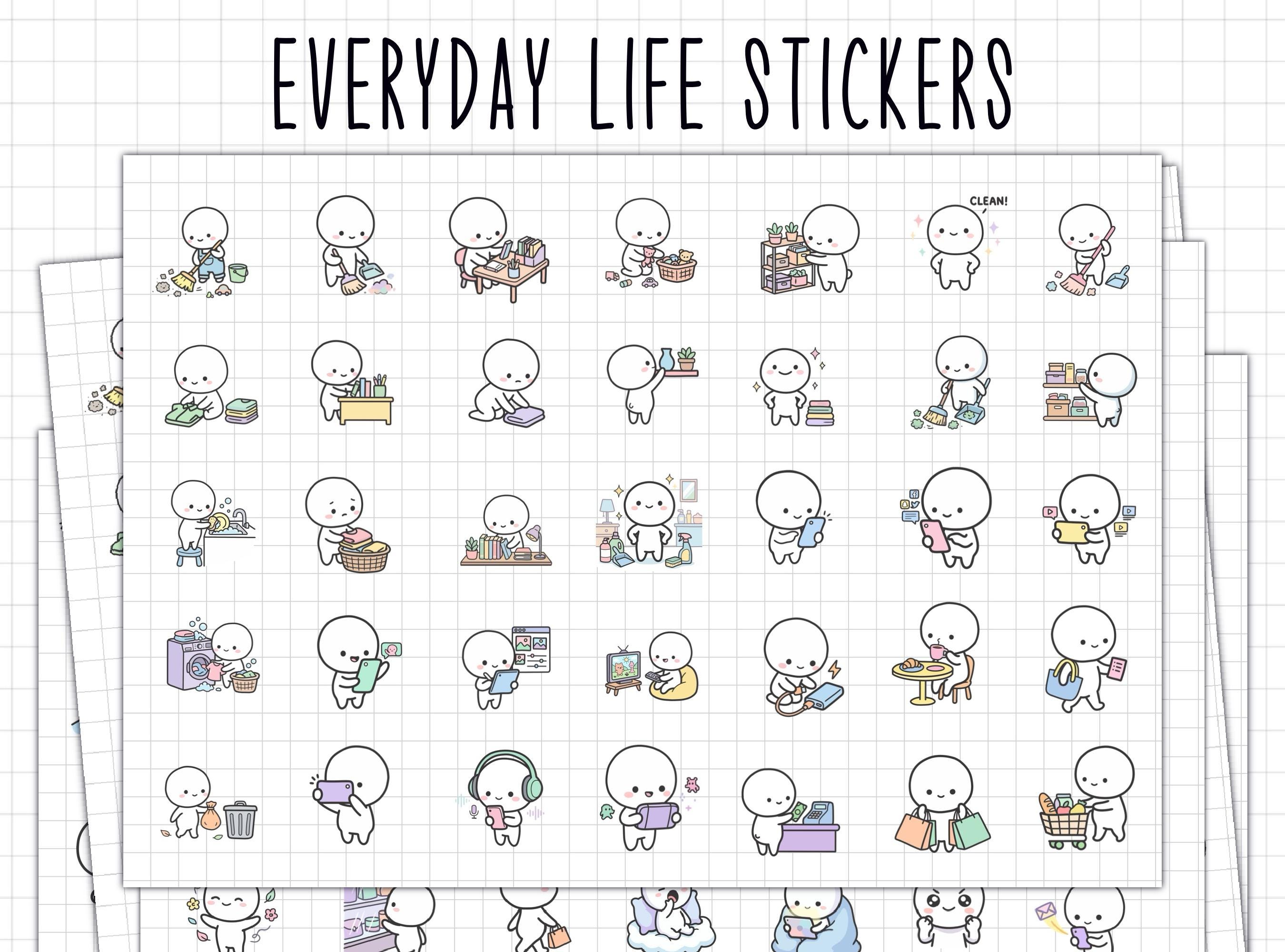 Everyday Life Daily Routine Stickers | Digital Planner Stickers ...