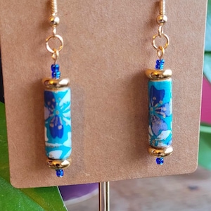 Boucles d'oreilles parchemins papier japonais
