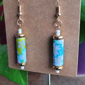 Boucles d'oreilles parchemins papier japonais