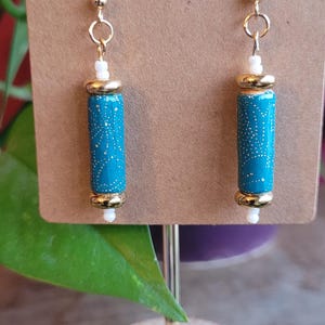 Boucles d'oreilles parchemins papier japonais