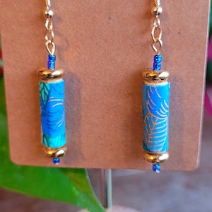Boucles d'oreilles parchemins papier japonais
