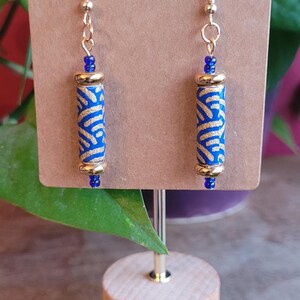 Boucles d'oreilles parchemins papier japonais