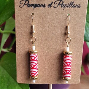 Boucles d'oreilles parchemins papier japonais