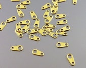 15 SALE 50 shiny gold tiny 6mm jewelry chain tags, necklace chain connectors, bracelets, craft supplies B001-BG-6 (50 pieces)