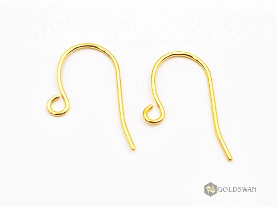 Gold Fish Hook Earrings 