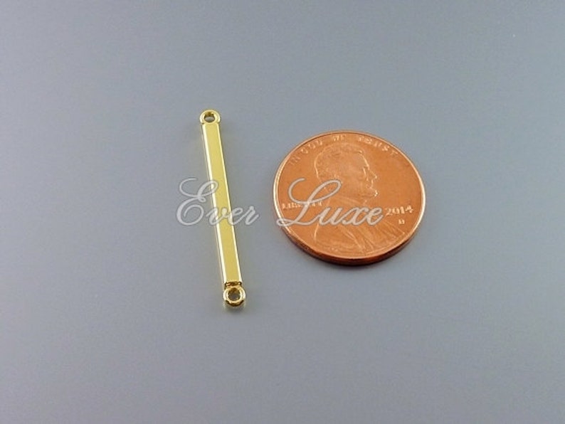 4 Thin Sideways 24mm Bar Connectors Sideways Bar Necklace Etsy
