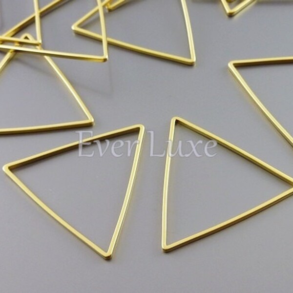 4 pcs abstract triangle 25mm geometric pendants, triangle charms for earrings necklaces, jewelry findings 935-MG-25