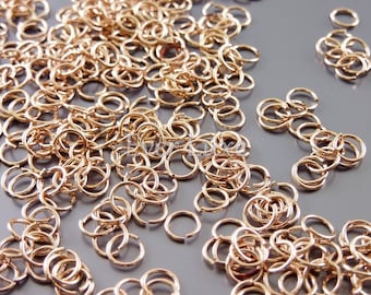 10 gram ringetjes, 24 gauge en 4 mm, kleine koperen ringetjes in glanzend roségoud B005BRG-244