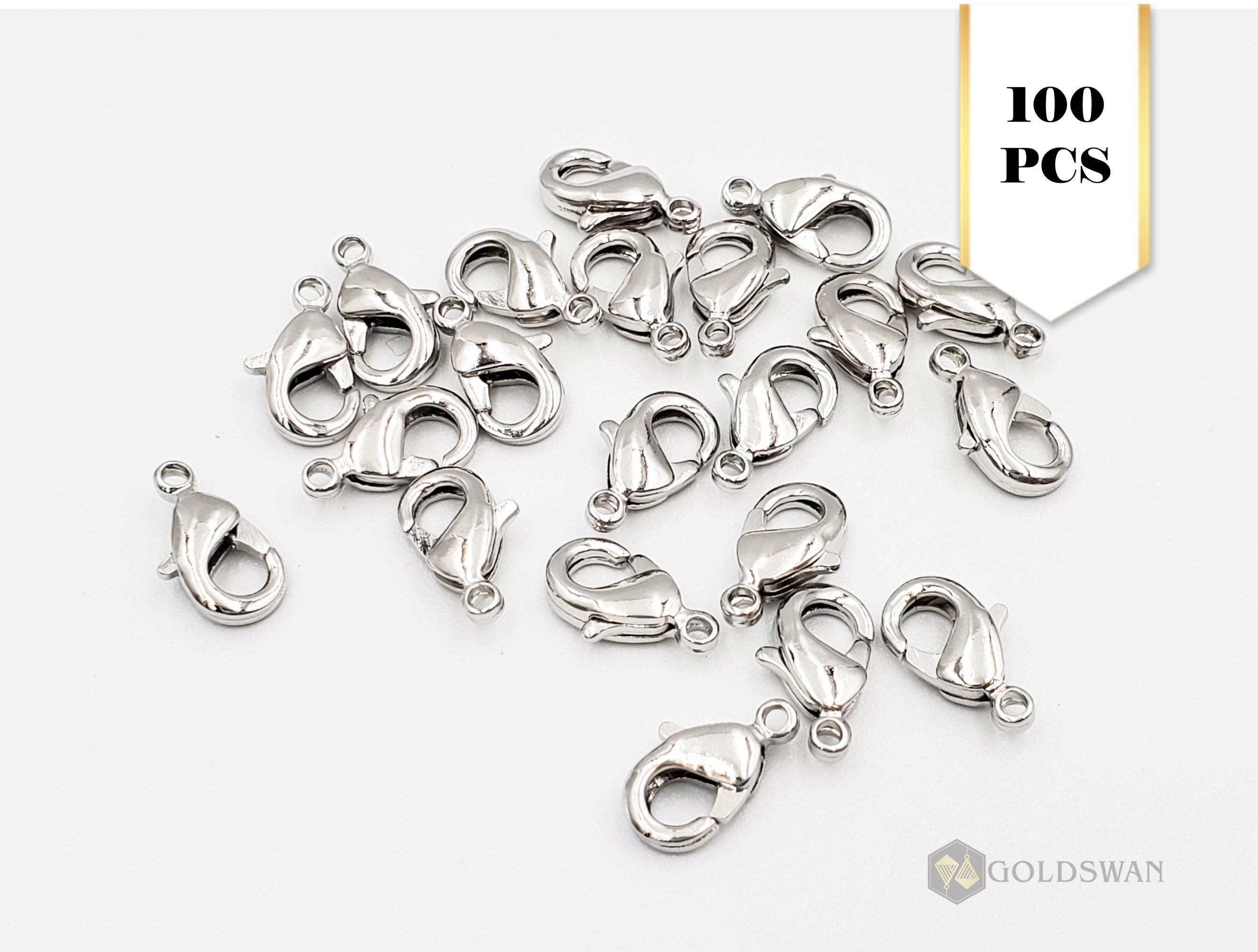 10pc, 20pc, 50pc, 14mm silver lobster clasp, lobster claw clasp, jewelry  clasps for necklace, bracelets, closures, jewelry clasp silver