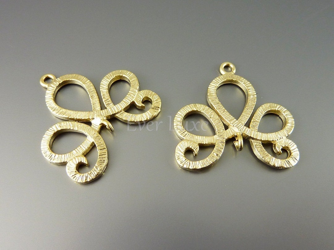 2 Elegant Tiara Shaped Jewelry Links Jewelry Pendants Matte Etsy