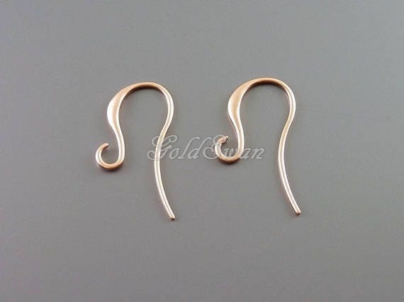100pcs 20×17mm Rose Gold Earring Hooks Hypo-allergenic Ear Wires Fish Hooks  with Ball and Coil Earring Wires Jewelry Findings for DIY Jewelry Making