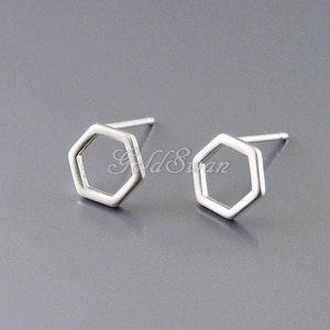 Matte honingraatoorbellen: geometrisch messing (2 paar)