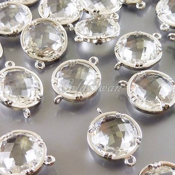 Crystal Charm Connectors Etsy