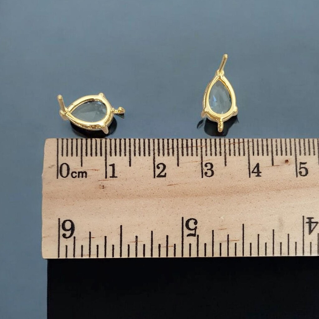Orecchini A Goccia Nontiscordardime In Ottone Placcato Oro 14K - 1 Paio, Design Floreale
