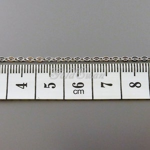2,7 mm rodiumkabelkedja Silver smyckeskedja Lödkedja Bulkleveranser bild 5