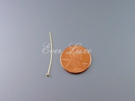 Head Pins, 1.5 Inches, 20 Gauge, Gold , 50 pc. pkg