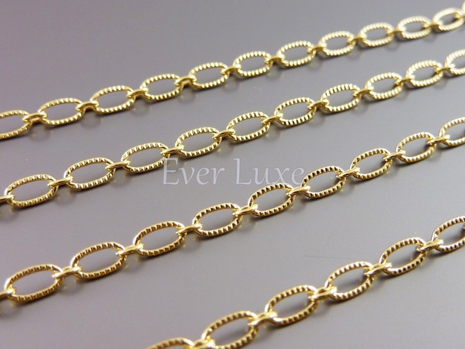 1 Meter Gold Textured Oval Link Chains Gold Jewelry Chains Jewelry