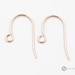 50 pieces high quality rose gold hook earrings, hook ear wires, earwires, simple fish hook B055-BRG