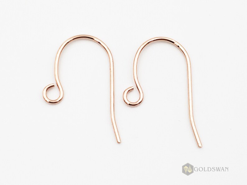 50 pieces high quality rose gold hook earrings, hook ear wires, earwires, simple fish hook B055-BRG 