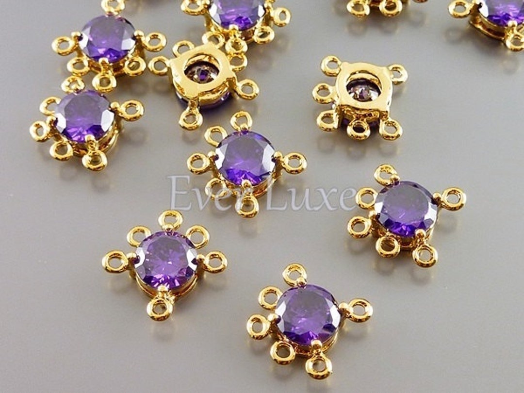 Amethyst Cubic Zirconia 1 Mm VVS Round Brilliant Diamond Cut AAAA Quality At