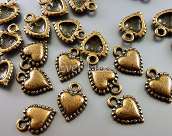 卸売 Charm Bracelet Heart Little 8 With Antique in Frame, Dotted バッグ