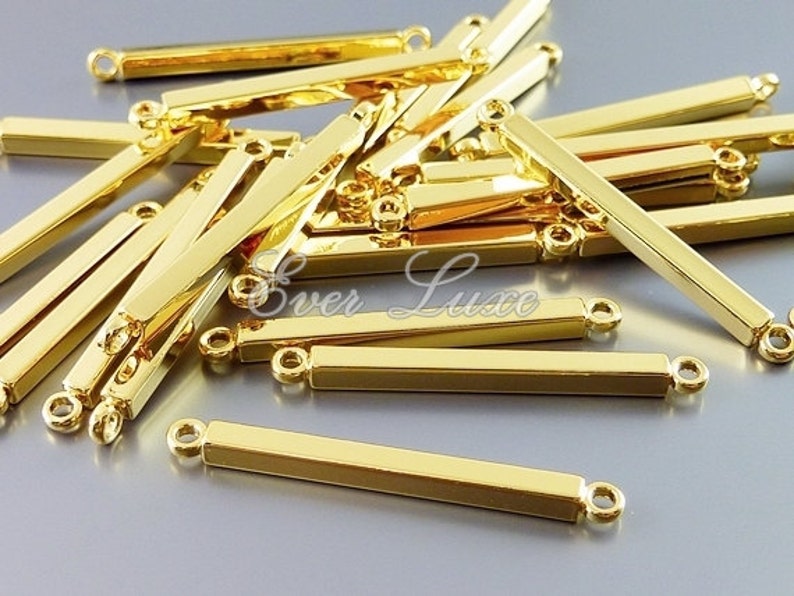 4 Thin Sideways 24mm Bar Connectors Sideways Bar Necklace Etsy