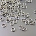 10 grams (approx. 200 pieces) rhodium silver plated brass sturdy jump rings, jumprings, flush cut rings B005BBR-205