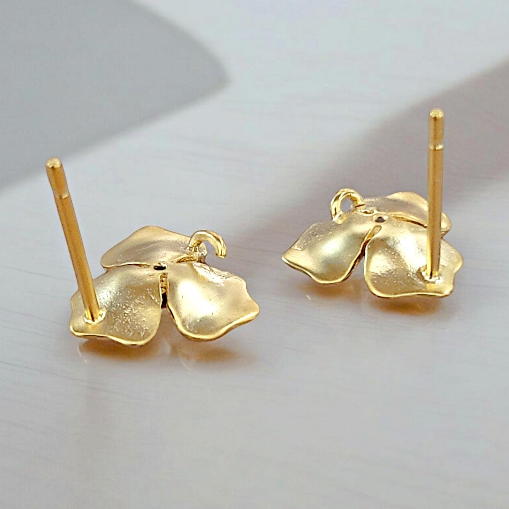 1 Pair/10 Pairs Bulk Lot Sale Whoesale Matte 14K Gold