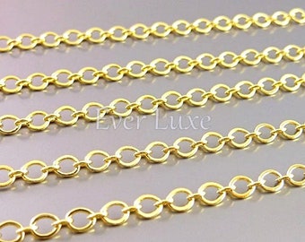 1 meter Stylish 14K Gold Brass Chains - Large & Small Link Designs for Elegant Necklaces - Perfect for Designer Jewelry Creations B088-BG