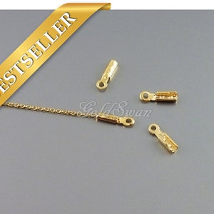 50 pcs Shiny Gold Plated Brass Crimp Beads: Perfect Connectors for Necklace Crafting - Elevate Your Jewelry Designs B136-BG
