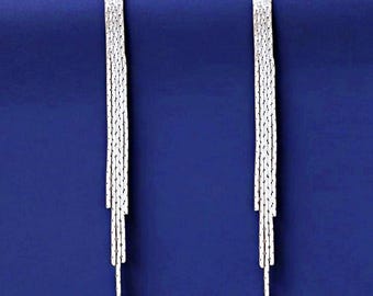 2 Stück/20 Stück Groß-Großhandel Rabatt Verkauf Glänzende Rhodium Schlangenkette Quaste Charme ideal für Ohrringe, Halsketten, und Handwerk Projekte 1755-BR
