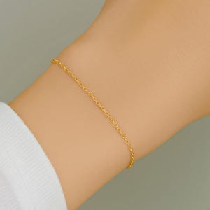14K Gold Plated Brass Cable Chain: Tarnish Resistant Jewelry Making (2mm x 1.6mm) image 1