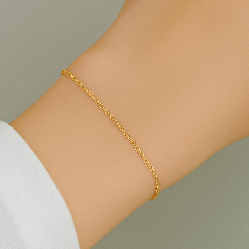 14K Gold Plated Brass Cable Chain: Tarnish Resistant Jewelry Making (2mm x 1.6mm) image 1