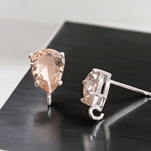 2 Stück / 1 Paar helle Champagner Upside Down Tropfen Ohrringe, Hochzeitsohrringe 5161R-CH