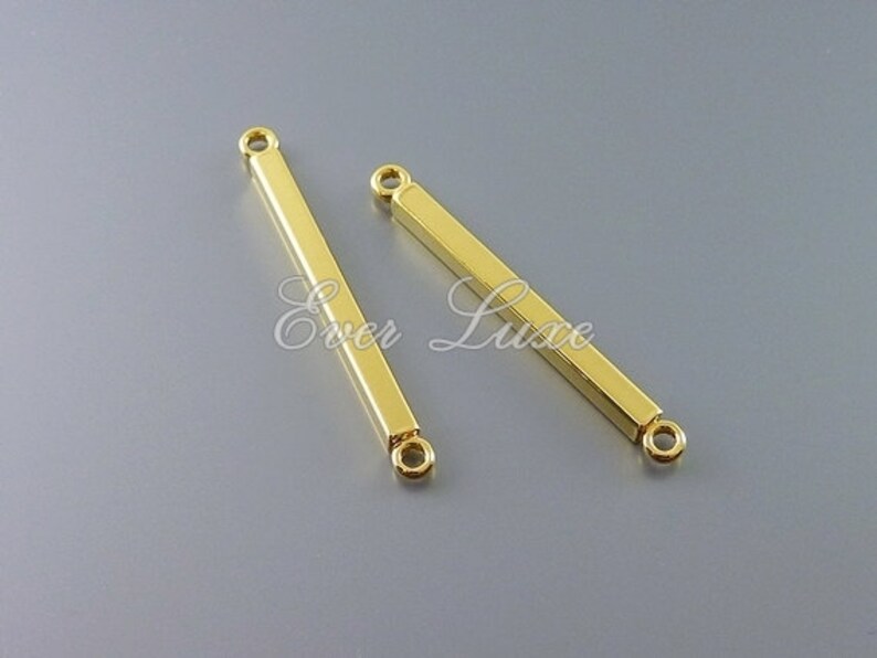 4 Thin Sideways 24mm Bar Connectors Sideways Bar Necklace Etsy