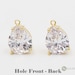 2 Faceted tear drop teardrop Cubic Zirconia zircon charms, wedding bridal jewelry craft supplies P5067G-CL choose loop style
