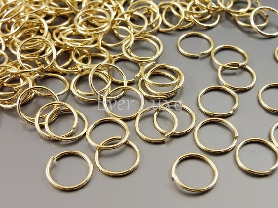 10 Grams Shiny Gold 9mm Large Jump Rings, Extra Large, Strong Craft Rings  B005BBG-209 